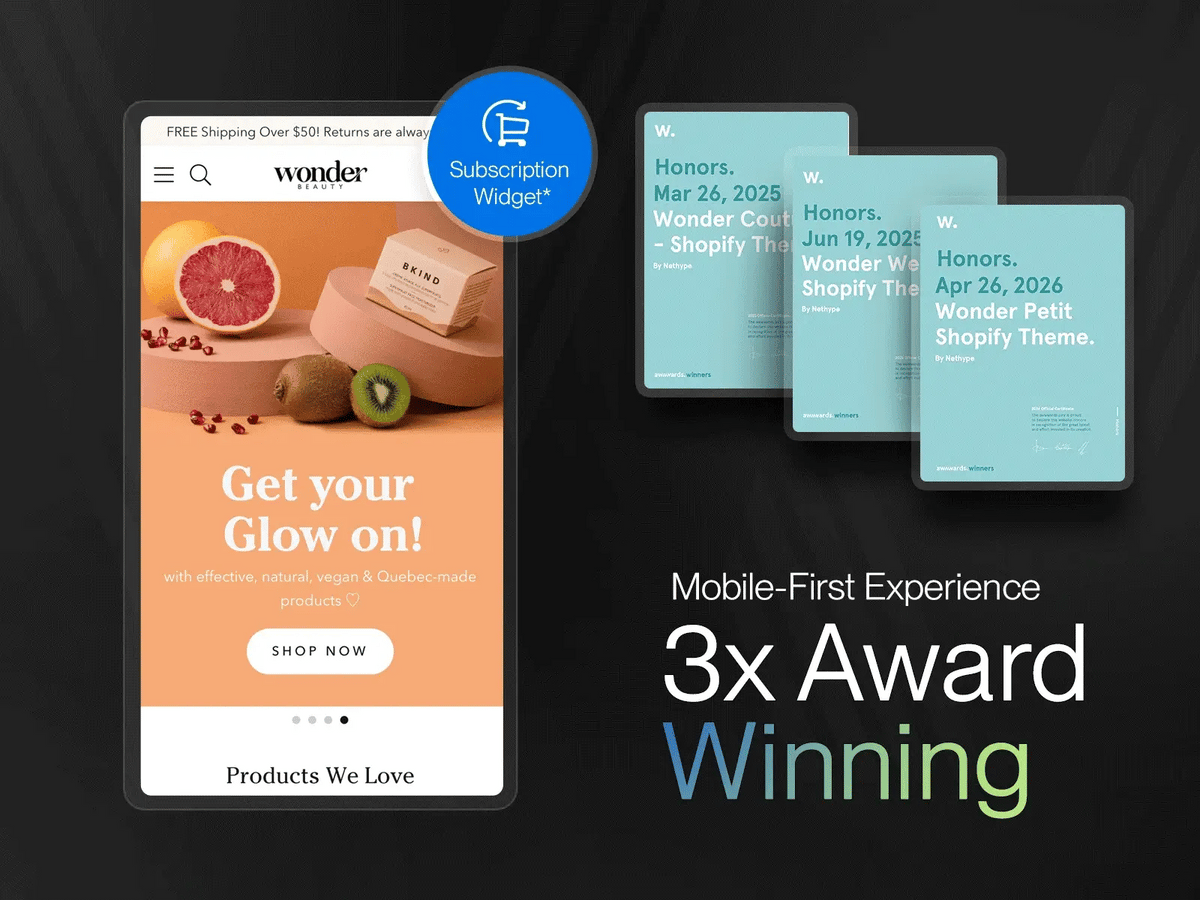 Marketing-focused Shopify UI rebuild after platform migration
