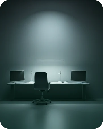 Geocommerce Shopify workspace lit by a single overhead light