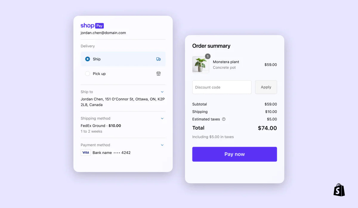 Shopify checkout experience built by Geocommerce