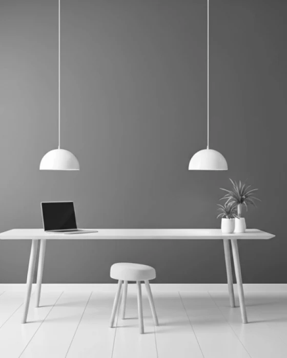 Minimal studio desk representing Geocommerce's refined execution standard